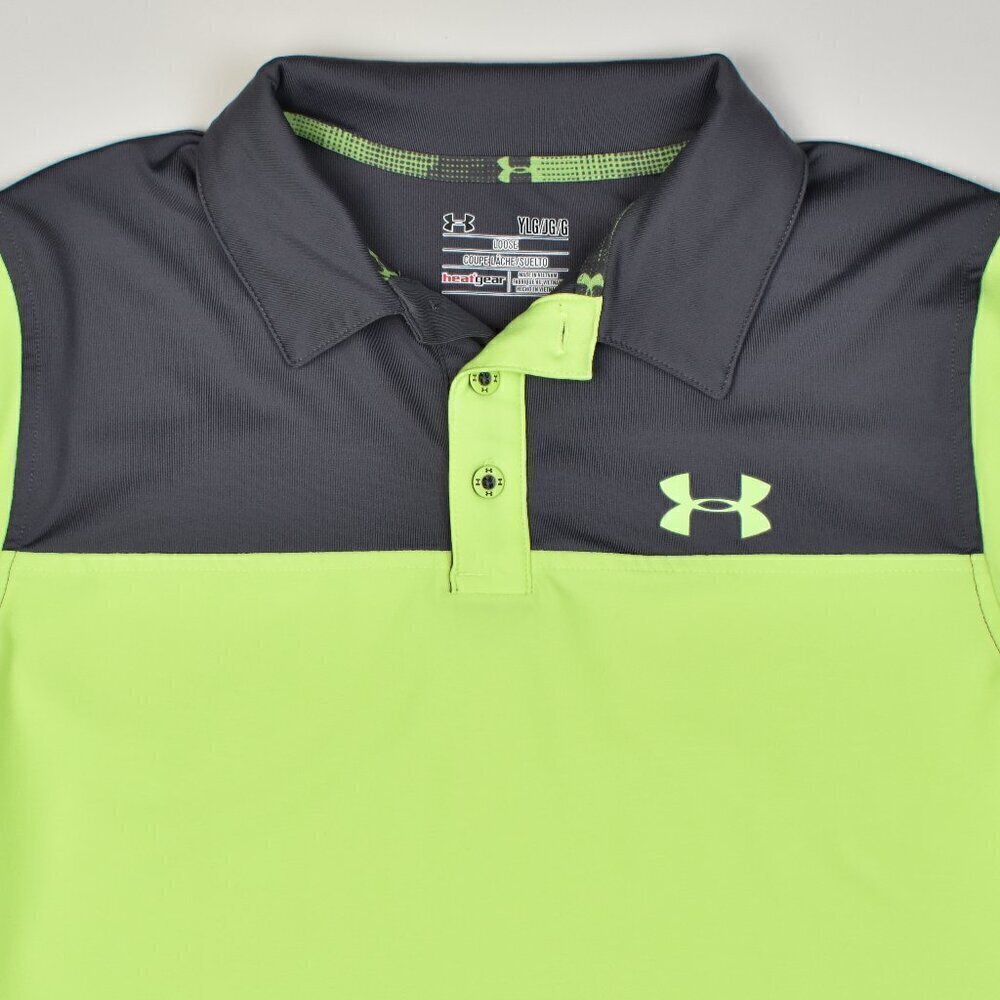 Youth Under Armour Dri Fit Golf Polo Shirt L - Picture 3 of 5